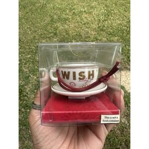 2006 Starbucks Wish Christmas Tree Ornament‎ Coffee Mug Cup Saucer Holiday w Box